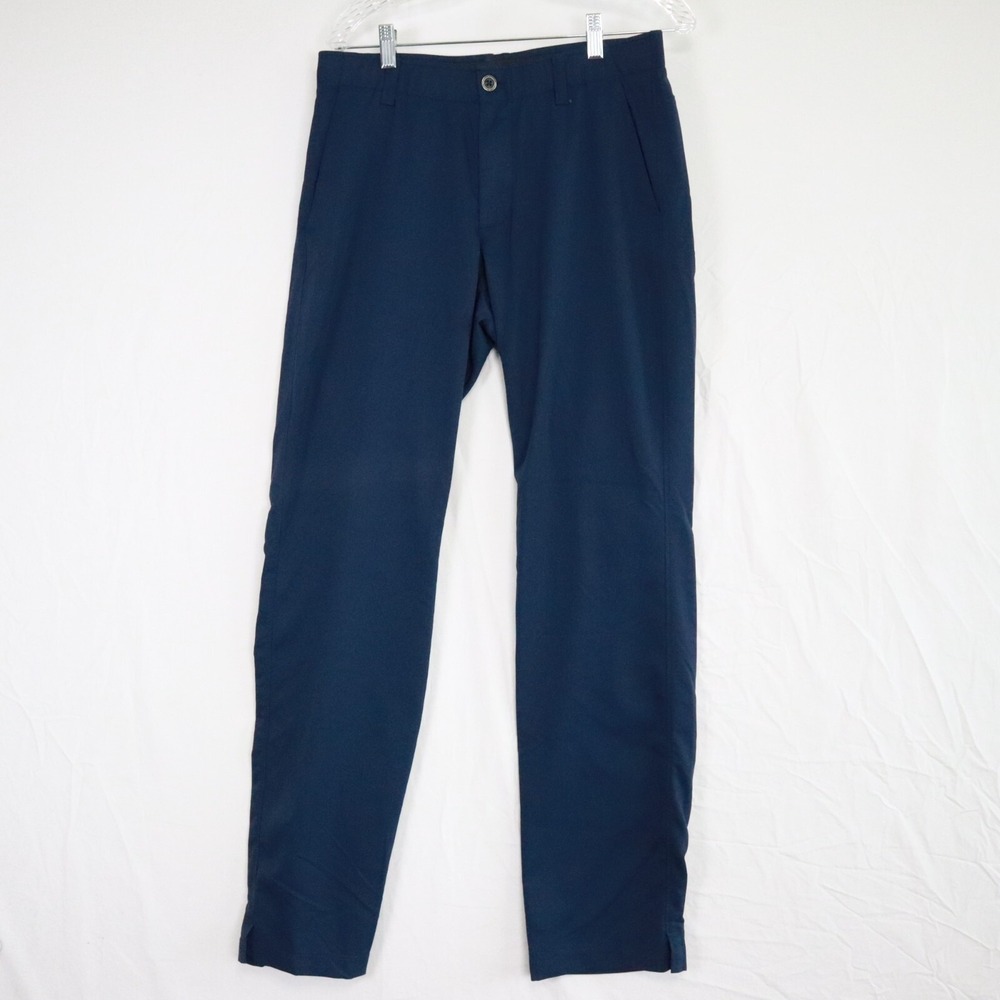 Under Armour Pants Mens 32x32 Showdown Performance Golf Chino Flat Front Blue
